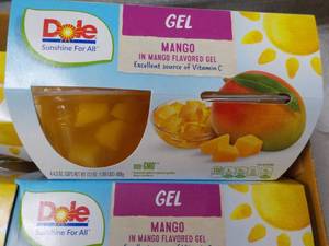 lot 158 image: Dole - 12 - 4 Packs Mango in the Mango Gel