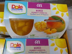 lot 160 image: Dole - 12 - 4 Packs Mango in the Mango Gel