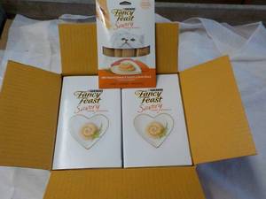 lot 171 image: 30 ct Purina Fancy Feast Savory Cat Treats Natural Salmon and Tuna in a Demi Glaze best date 082023 Retail $90 total