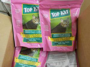 lot 191 image: 10 x 15 oz Bags Top Kat Premium Cat Food