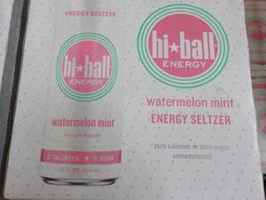 lot 192 image: 6 x 4 packs Hi Ball Watermelon Mint Energy Seltzer