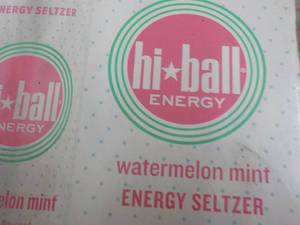 lot 194 image: 6 x 4 packs Hi Ball Watermelon Mint Energy Seltzer