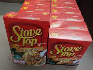 lot 204 image: 12 x 6 oz Boxes Stove Top Chicken Stuffing Mix best date 052024