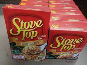 lot 205 image: 12 x 6 oz Boxes Stove Top Chicken Stuffing Mix best date 052024