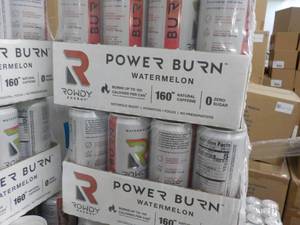 lot 212 image: 2 x 12 packs Rowdy Power Burn Watermelon Energy Drink