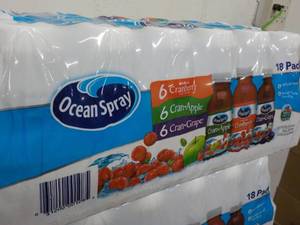 lot 224 image: 18 pack Ocean Spray - variety...