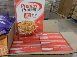 lot 239 image: 8 x 9 oz boxes Post Mixed Berry Almond Cereal Best by 082023