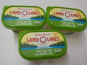 lot 251 image: E 3 x 24 oz Tubs Land O Lakes Light Butter with Canola Oil
