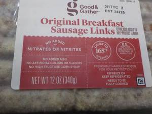 lot 260 image: F 8 x 12 oz Frozen pkgs Original Breakfast Sausage Links