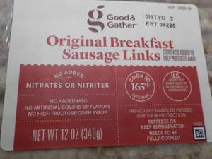 lot 261 image: F 8 x 12 oz Frozen pkgs Original Breakfast Sausage Links
