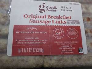 lot 262 image: F 8 x 12 oz Frozen pkgs Original Breakfast Sausage Links