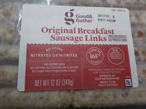 lot 263 image: F 8 x 12 oz Frozen pkgs Original Breakfast Sausage Links