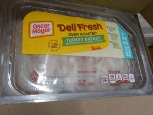 lot 270 image: F 4 - 22 oz Frozen Tubs Oscar Mayer Oven Roasted Turkey Breast Best by 11272023