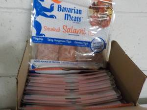 lot 279 image: C 12 Frozen Pkgs Bavarian Meats Smoked Salami Trio