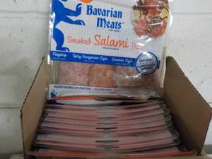 lot 280 image: C 12 Frozen Pkgs Bavarian Meats Smoked Salami Trio