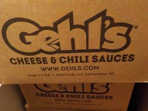 lot 284 image: C 4 Frozen Bags Gehls Cheese and Chili Sauses