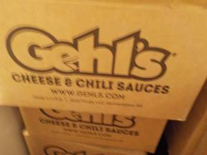 lot 287 image: C 4 Frozen Bags Gehls Cheese and Chili Sauses