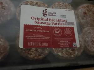 lot 295 image: g 8 x 12 oz Frozen pkgs Breakfast Sausage Patties