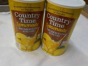 lot 327 image: 2 x 5 lb. 2.5 oz Country Time Lemonade Mix best date 012025