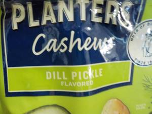lot 349 image: 12 x 32 oz bags Planters Cashews Dill Pickle Flavored best date 092023