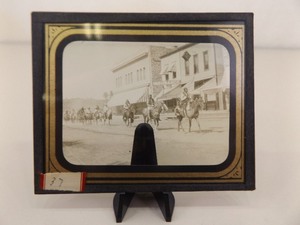 Antique 4 x 3 Native Chief Parade Glass Slide Geronimo Sitting Bull Crazy Horse