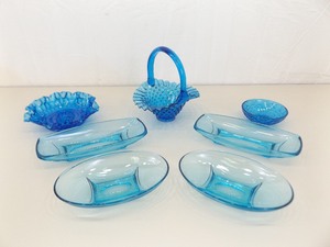 Lot of Vintage Fenton etc. Cobalt etc. Blue Glass