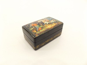 Miniature (WOW DETAILS) Hand Painted Signed Palux Lacquer Russian Box&nbsp