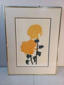 lot 27 image: Chrysanthemums by Fernando Torm Print
