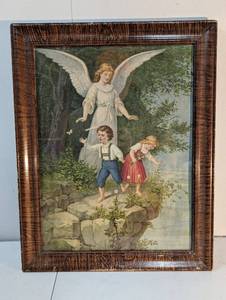 lot 47 image: Framed Guardian Angel Print