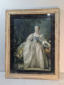 lot 50 image: Framed Francois Boucher Madame Bergeret Print