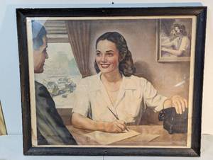lot 52 image: Framed Vuk Vuchinich Print