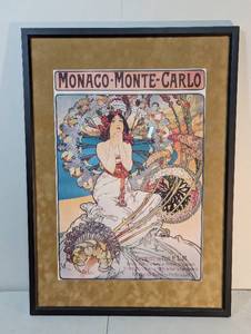 lot 54 image: Framed Monaco, Monte-Carlo Print