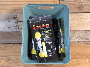 lot 18 image: Six (6) Conquest Scent Stink Stick Scent Dispensers - Yellow with EverCalm .75 oz