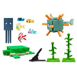 lot 28 image: Minecraft Aquatic Defenders Figure Pack With 8 Action Figures