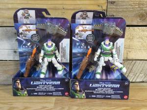 lot 32 image: TWO (2) Disney Pixar Lightyear Mission Equipped Buzz Lightyear 5 Action Figures