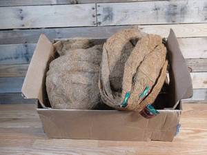 lot 15 image: Box of 14 Round Coco Planter Liner Replacements