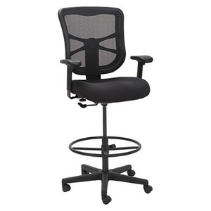 lot 91 image: Alera ALEEL4614 Elusion Series Black Mesh Stool