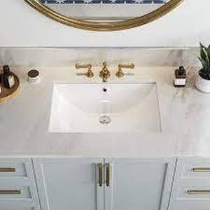 lot 87 image: HOROW 23-58 in. Rectangular Glazed Ceramic Undermount Bathroom Vanity Sink in White with Overflow Drain