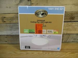 lot 177 image: Hampton Bay 11 in. Warm and Bright White Light Universal LED Ceiling Fan Light Kit