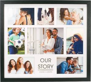 lot 118 image: Malden International Designs 8 Opening Matted Our Story Lived  Loved Collage Wall Picture Frame