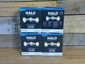 lot 150 image: Set of 4 Halo PWT 300-Watt 60-Degree White Outdoor Integrated LED Flood Light with Dusk to Dawn