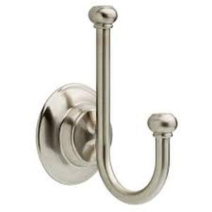 lot 196 image: Delta Porter Double Towel Hook Bath Hardware Accessory in Brushed Nickel