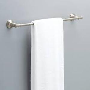 lot 207 image: Delta Chamberlain 24 in. Wall Mount Towel Bar Bath Hardware Accessory in Brushed Nickel