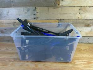 lot 267 image: Bin of New Ice Scrapers - Blue & Black