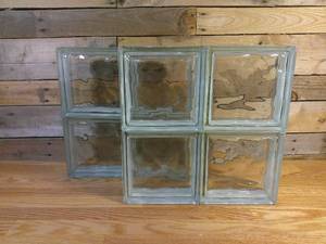 lot 270 image: Two 15.5 in x 15.5 in Glass Blocks