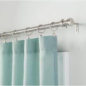 lot 215 image: Home Decorators Collection 36 in. - 72 in. Mix and Match Telescoping 1 in. Single Curtain Rod in Brushed Nicke