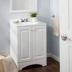 lot 230 image: Glacier Bay 19.29 in Aragon Wall-Mounted Rectangular Bathroom Sink in White