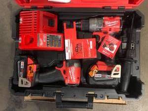 Milwaukee M18 FUEL 18V Lithium-Ion Brushless Cordless Hammer Drill and Impact Driver Combo Kit (2-Tool) with 2 Batteries  Customer Returns See Pictures