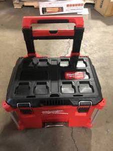 Milwaukee PACKOUT 22 in. Rolling Modular Tool Box  Customer Returns See Pictures