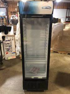 Koolmore 22 in. Glass Door Merchandiser Refrigerator in Black - 9 Cu Ft. Customer Returns See Pictures